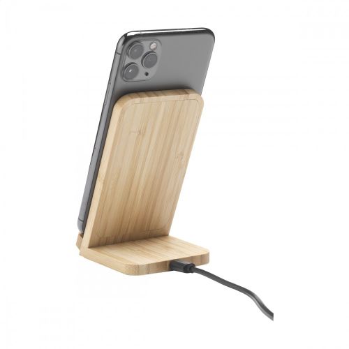 Wireless phone holder bamboo - Image 2
